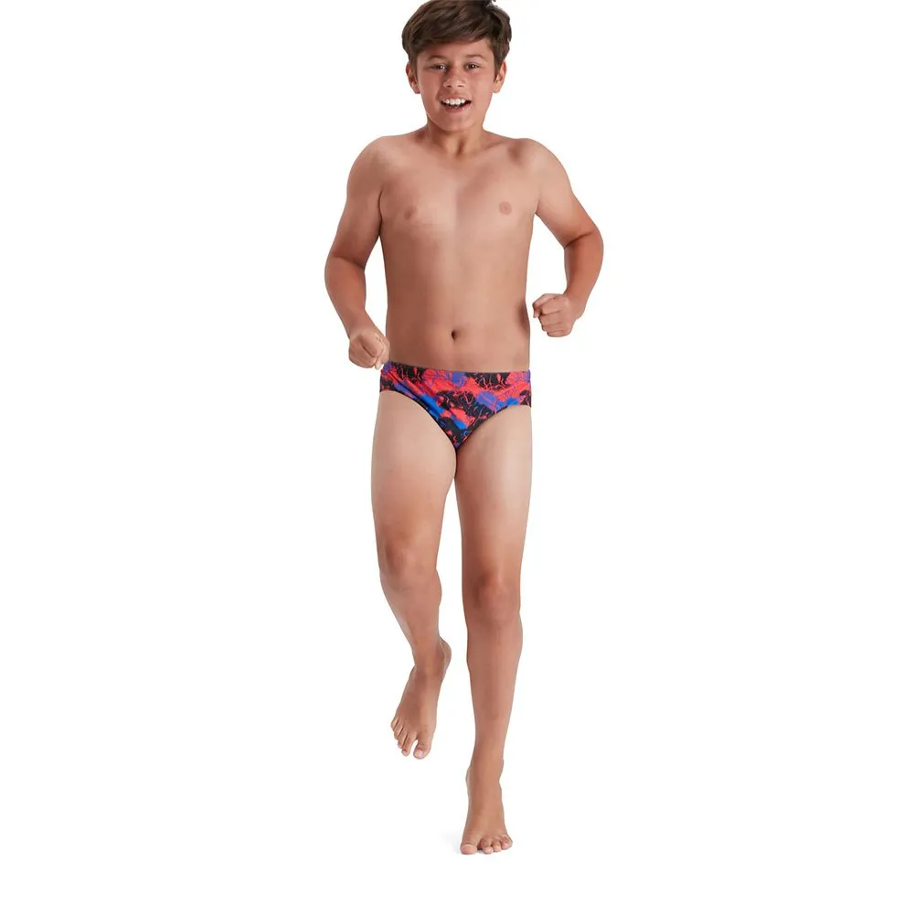 Speedo Mosh Pit Allover 6.5 Cm Badetrusser male, Black / lava red / blue flame, 13-14Y Speedo Mosh Pit Allover 6.5 Cm Badetrusser male, Black / lava red / blue flame, 13-14Y