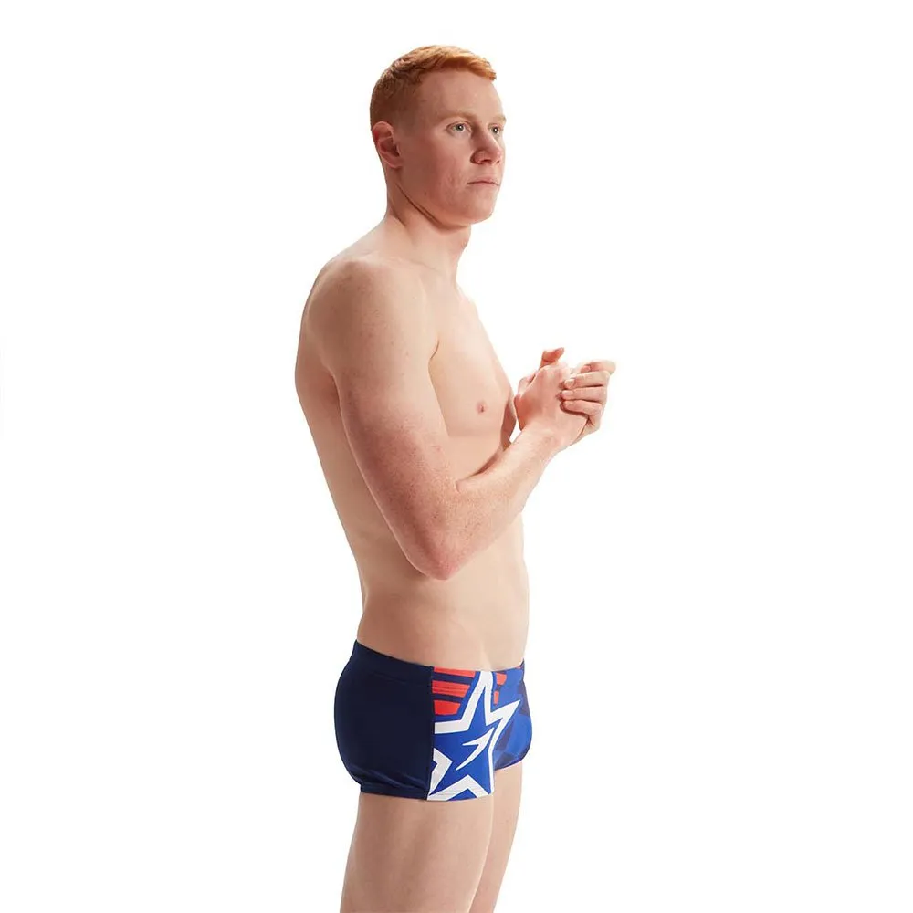 Speedo Placement Digital 17 Cm Badetrusser male, Cerulean blue / true cobalt / watermelon / white Speedo Placement Digital 17 Cm Badetrusser male, Cerulean blue / true cobalt / watermelon / white