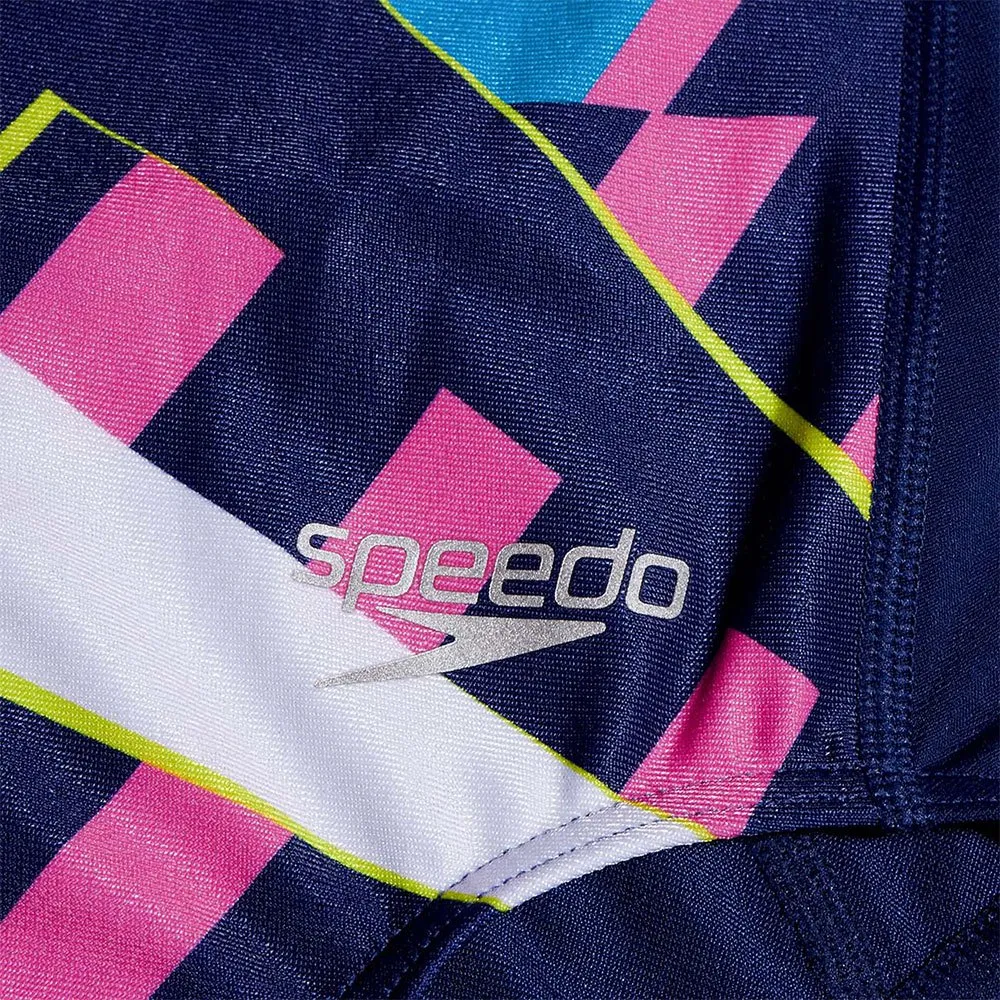 Speedo Placement Lane Line Back Badetøy female, Cerulean blue / flare pink / bitter lime / bolt, 13-14Y Speedo Placement Lane Line Back Badetøy female, Cerulean blue / flare pink / bitter lime / bolt, 13-14Y
