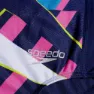 Speedo Placement Lane Line Back Badetøy female, Cerulean blue / flare pink / bitter lime / bolt, 13-14Y
