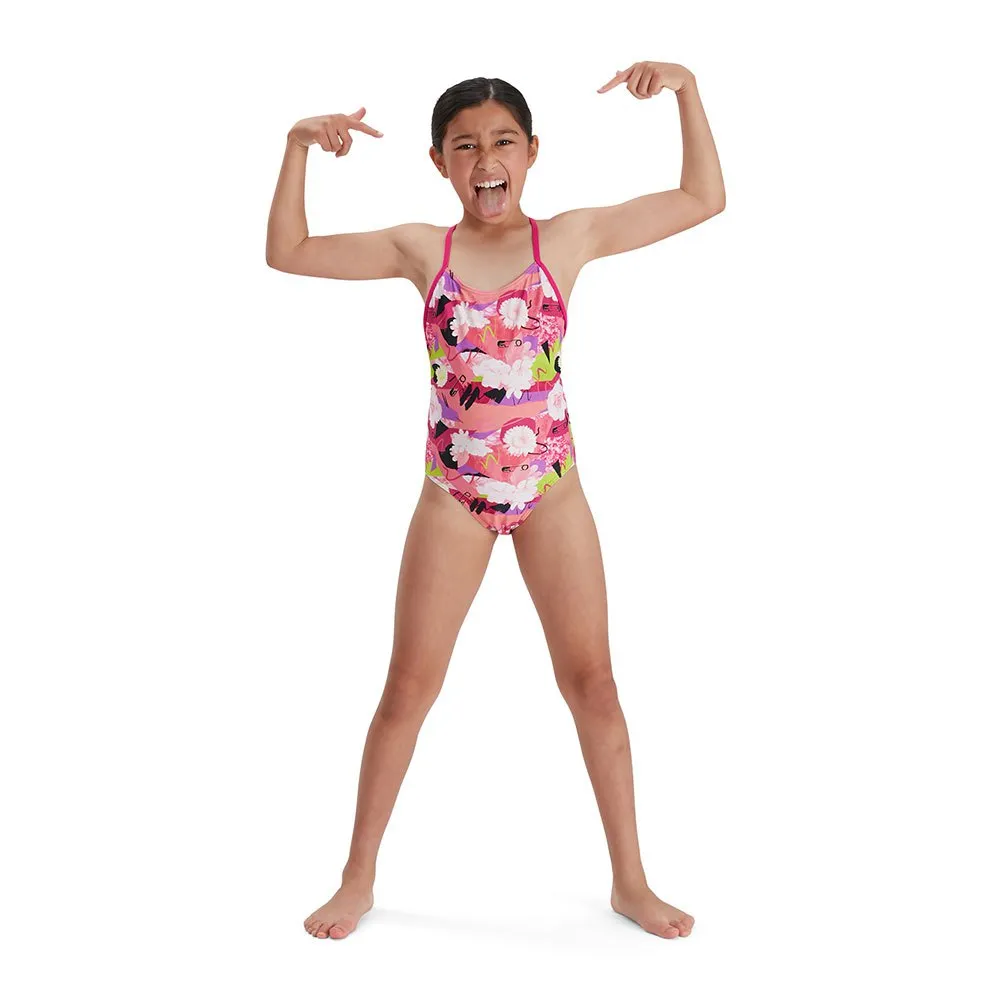 Speedo Punk Floral Lane Line Back Allover Endurance Badetøy female