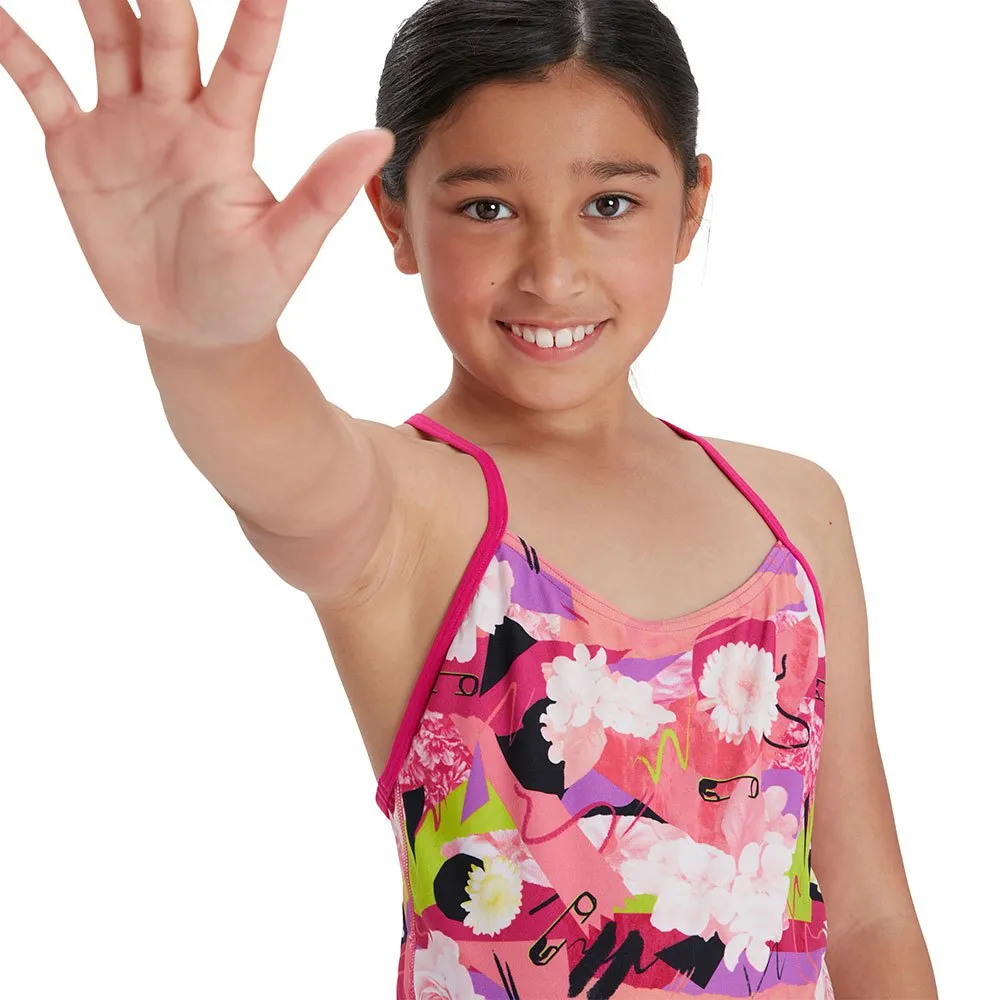 Speedo Punk Floral Lane Line Back Allover Endurance Badetøy female