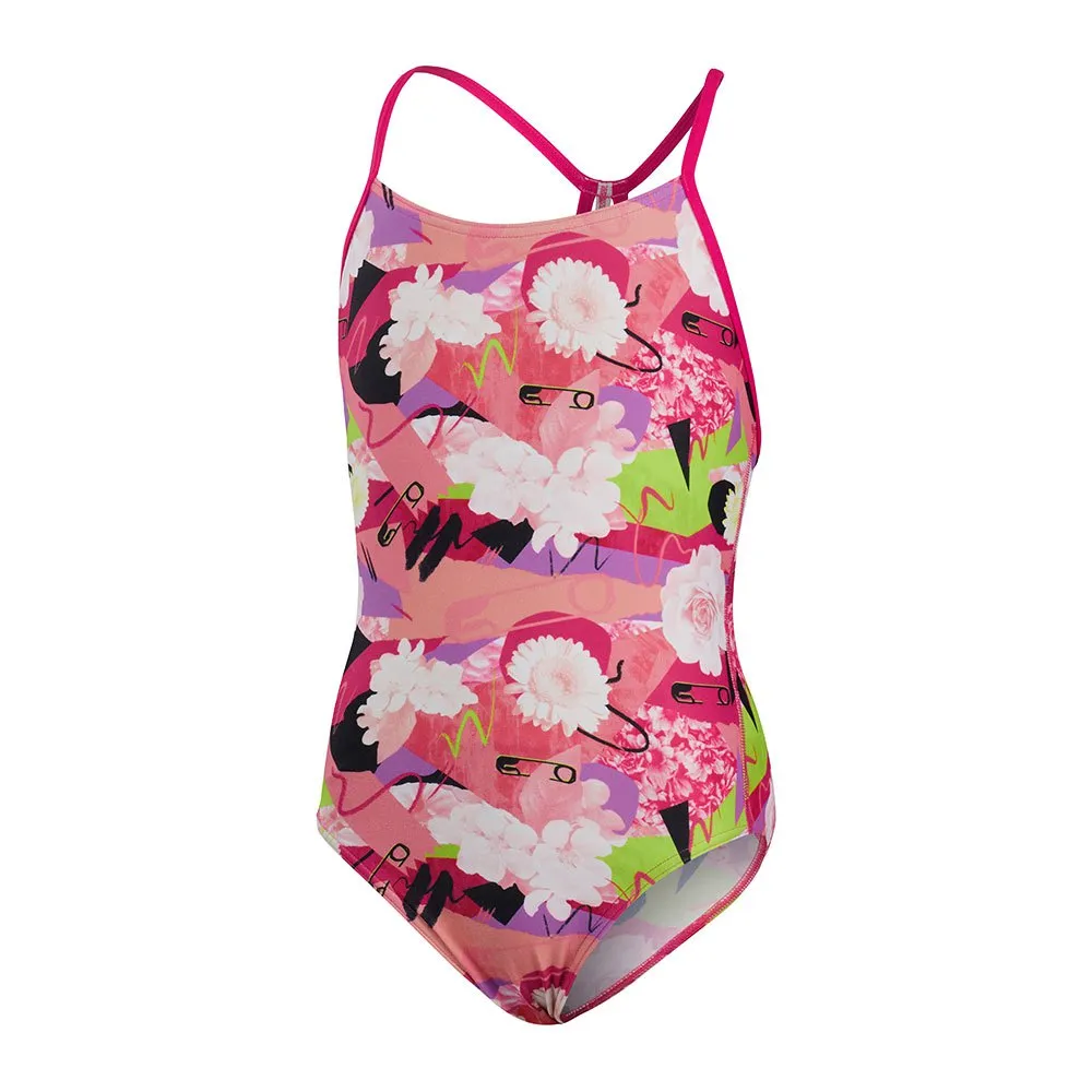 Speedo Punk Floral Lane Line Back Allover Endurance Badetøy female