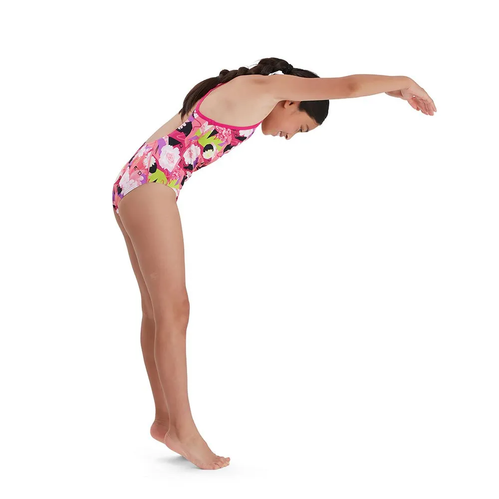Speedo Punk Floral Lane Line Back Allover Endurance Badetøy female