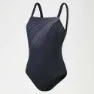Speedo Shaping Amberglow Printed Badetøy female, Black / usa charcoal / white