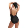 Speedo Shaping Square Neck Printed Badetøy female, Black / white