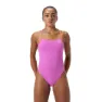 Speedo Solid Lattice Tie-back Badetøy female, Neon violet