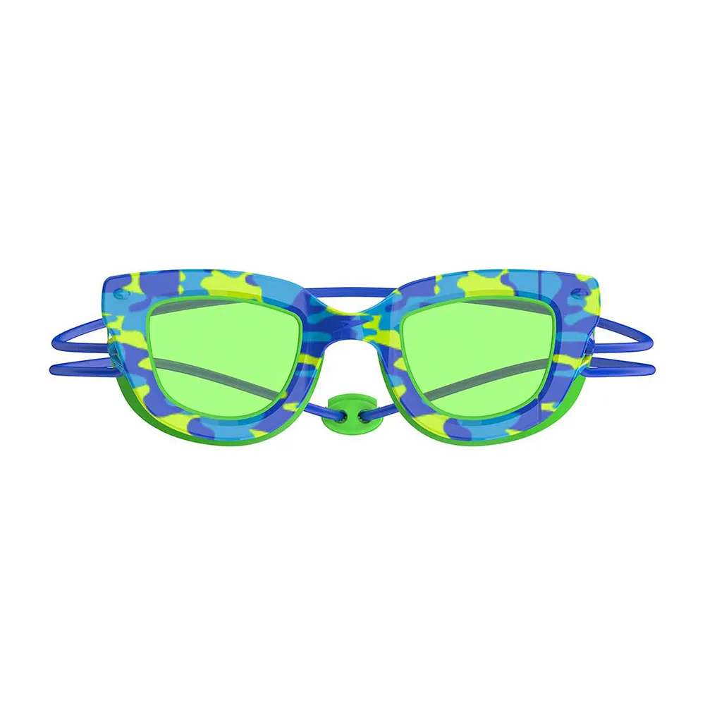 Speedo Sunny G Pop Seasiders Print Svømmebriller For Barn Gutter,Jenter, Speedo blue camo / jello green, One Size