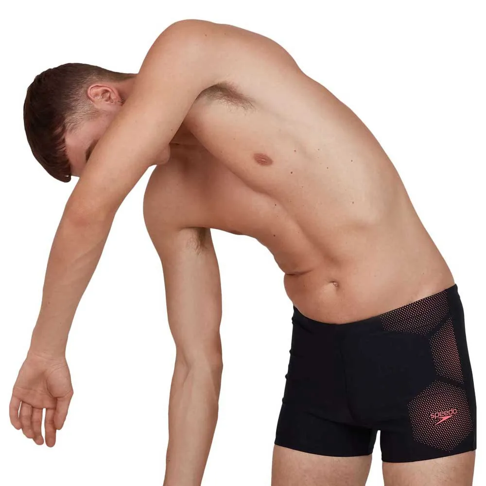 Speedo Tech Placement Badeshorts Boxer male, Speedo black / psycho red