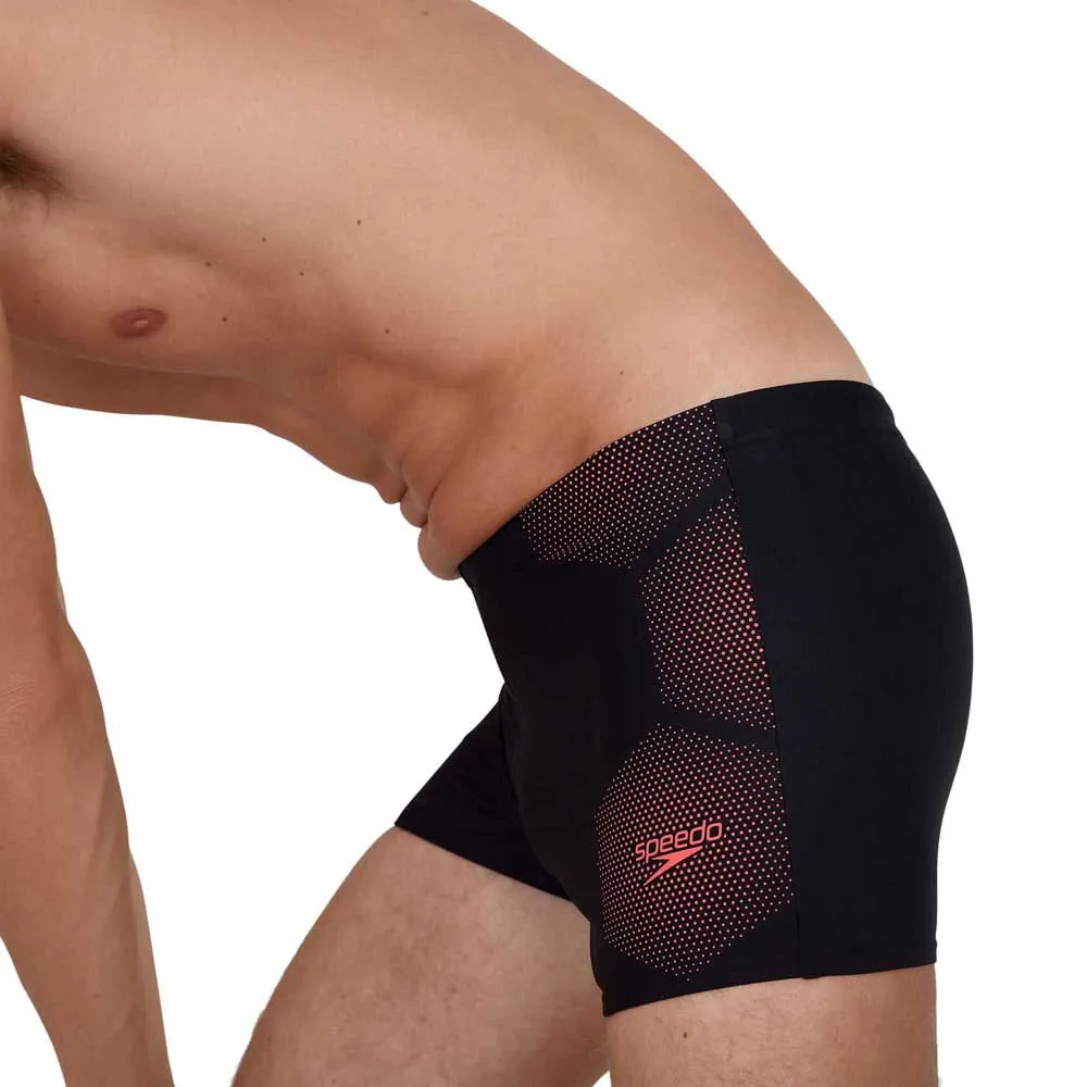 Speedo Tech Placement Badeshorts Boxer male, Speedo black / psycho red