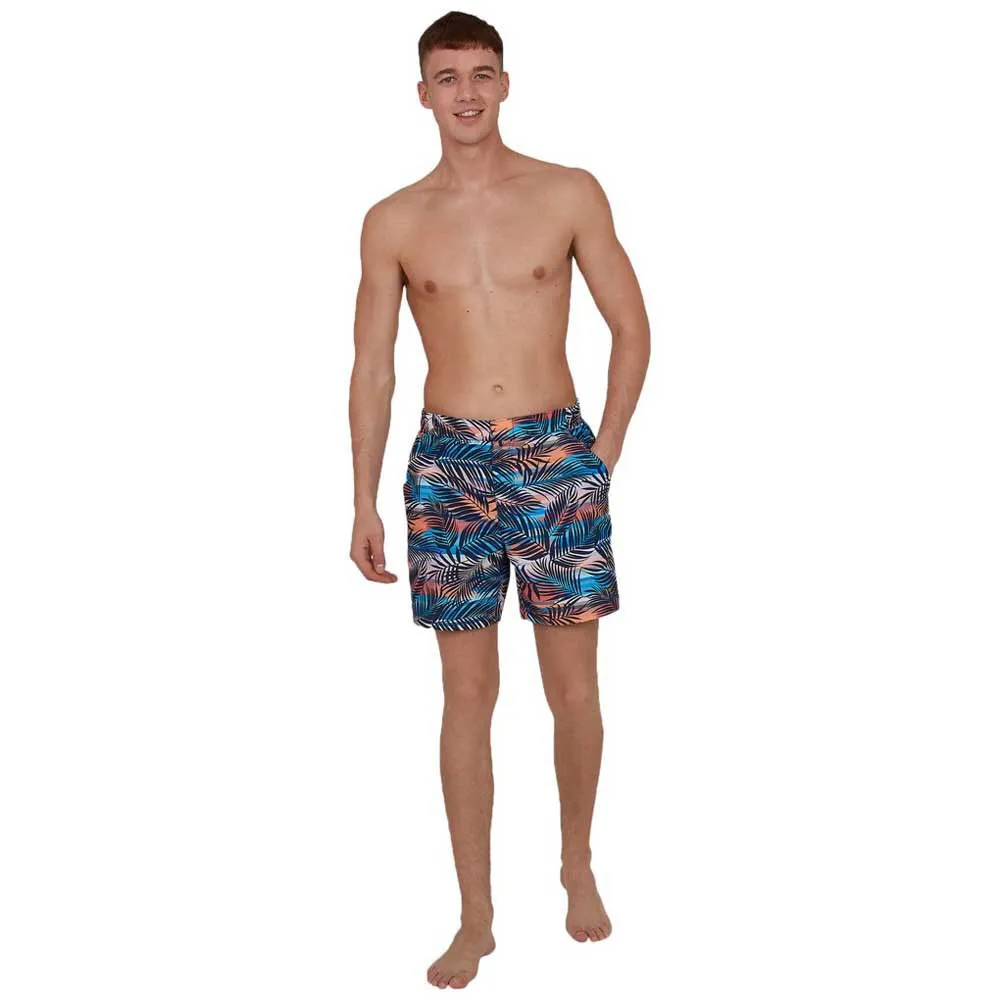 Speedo Vintage Paradise 16´´ Badebukse, True navy / mango / sky blue