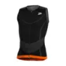 Spiuk Long Distance Ermeløs Triatlontrøye, Black / orange, XS/S