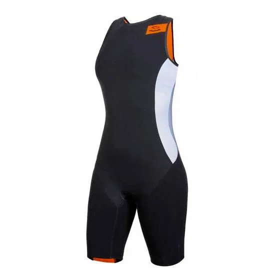 Spiuk Sprint Ermeløs Triatlon-drakt female, Black / orange
