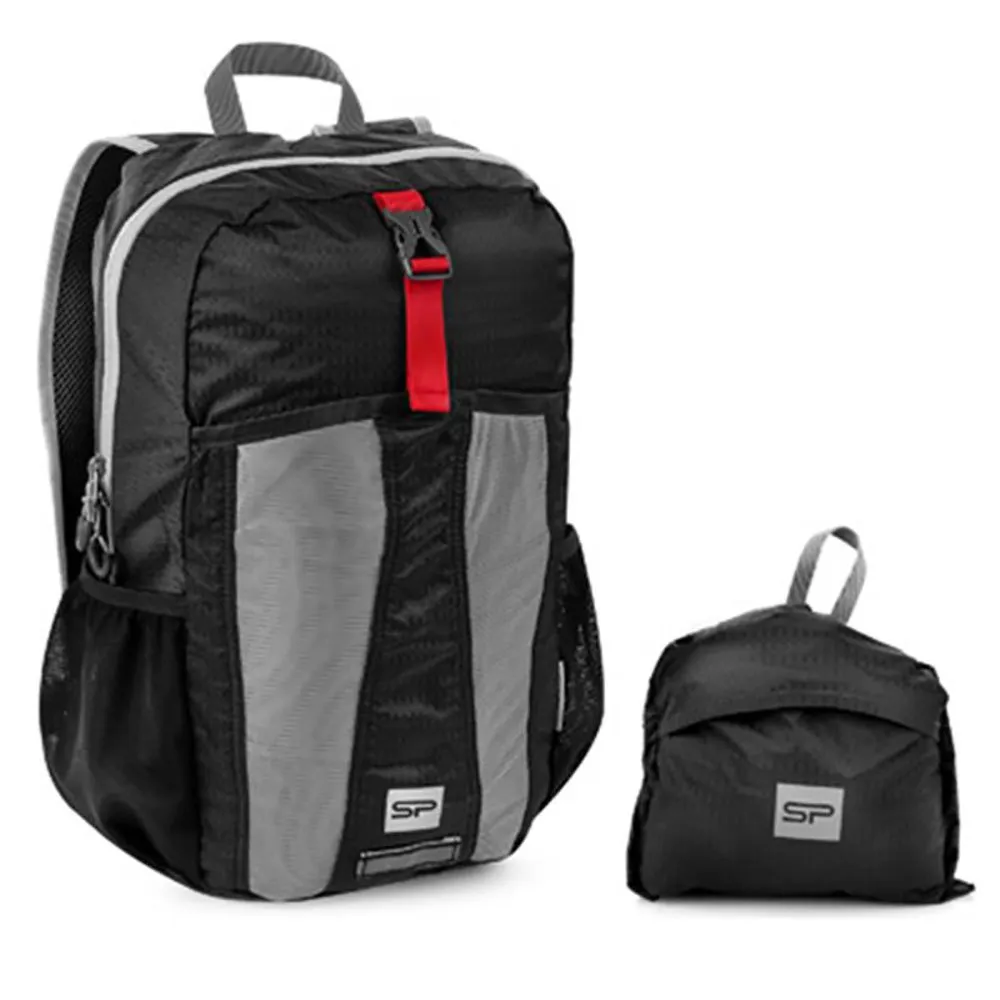 Spokey Hidden Peak 18l Ryggsekk, Black / red
