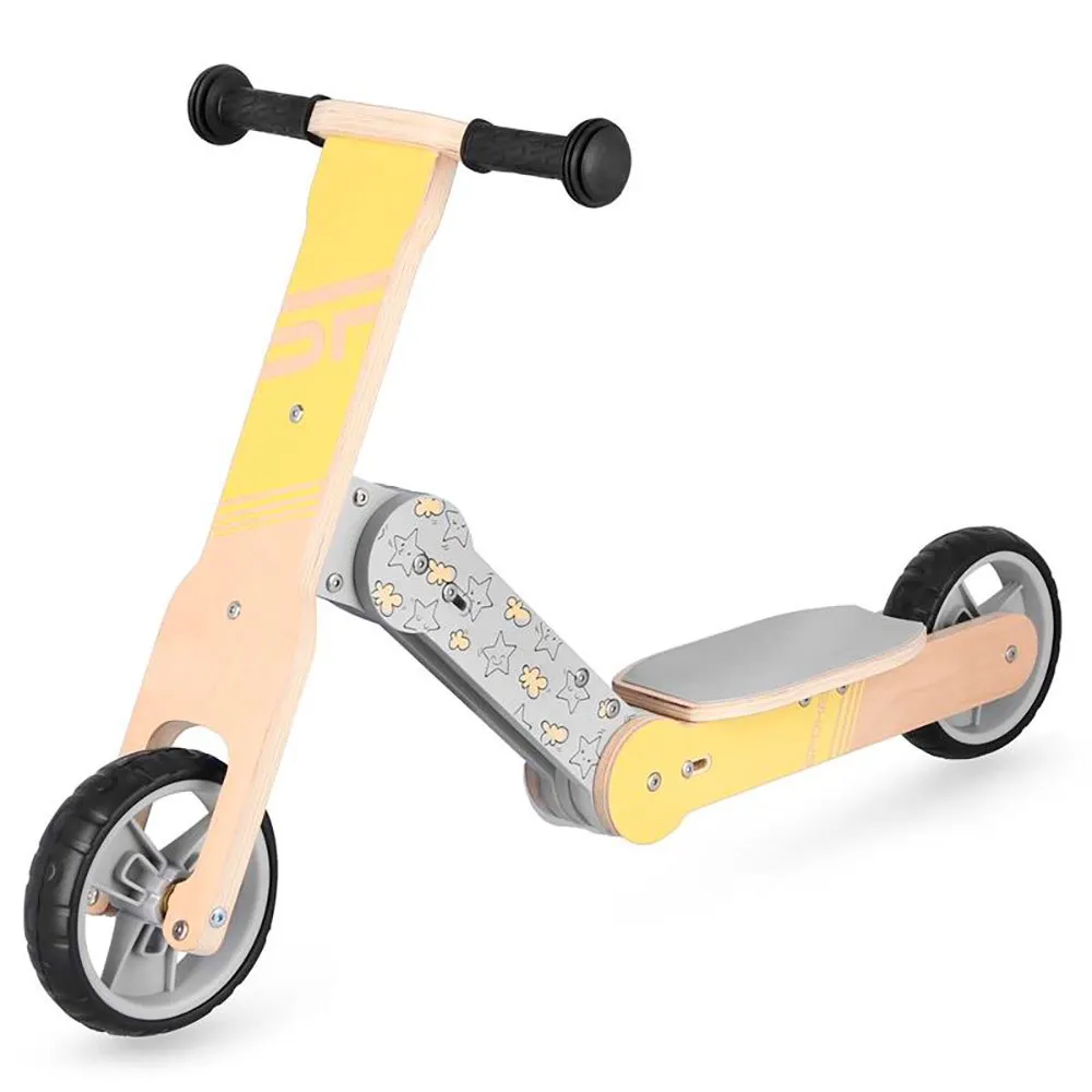 Spokey Woo-ride Multi 2in1 Løpesykkel, Yellow, One Size, Barnesykkel