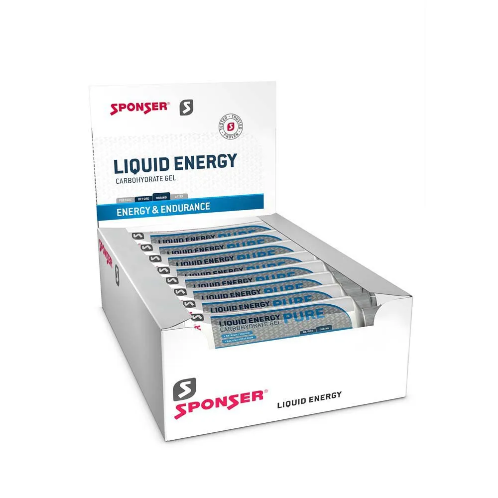 SPONSER Liquid Plus Boks Med Energigeler Cola Og Sitron 70g 18 Enheter, Multicolor, One Size