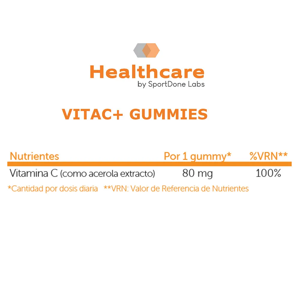 Sportdone Vitac+ Styrker Immunforsvaret Ditt 60 Gummies, One size
