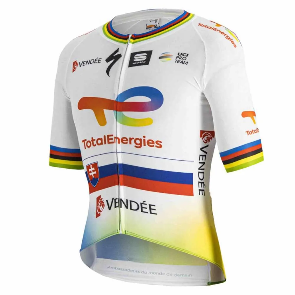 Sportful Total Energies Bomber Kort Ermet Trøye, White / slovak