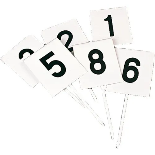 Sporti France Sett Med 12 Rektangulære Merkeark, White / black, One Size