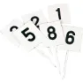Sporti France Sett Med 12 Rektangulære Merkeark, White / black, One Size
