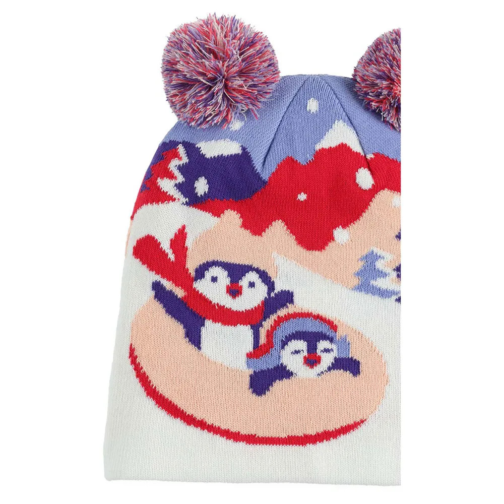 Spyder Bitsy Penguin Double Pom Lue, Multi, M/L Spyder Bitsy Penguin Double Pom Lue, Multi, M/L
