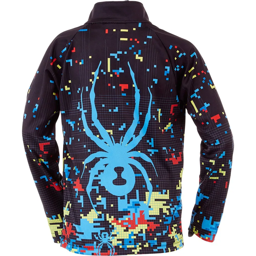 Spyder Mini Digital Langarmet Baselag, Black volcano, 3Y Spyder Mini Digital Langarmet Baselag, Black volcano, 3Y