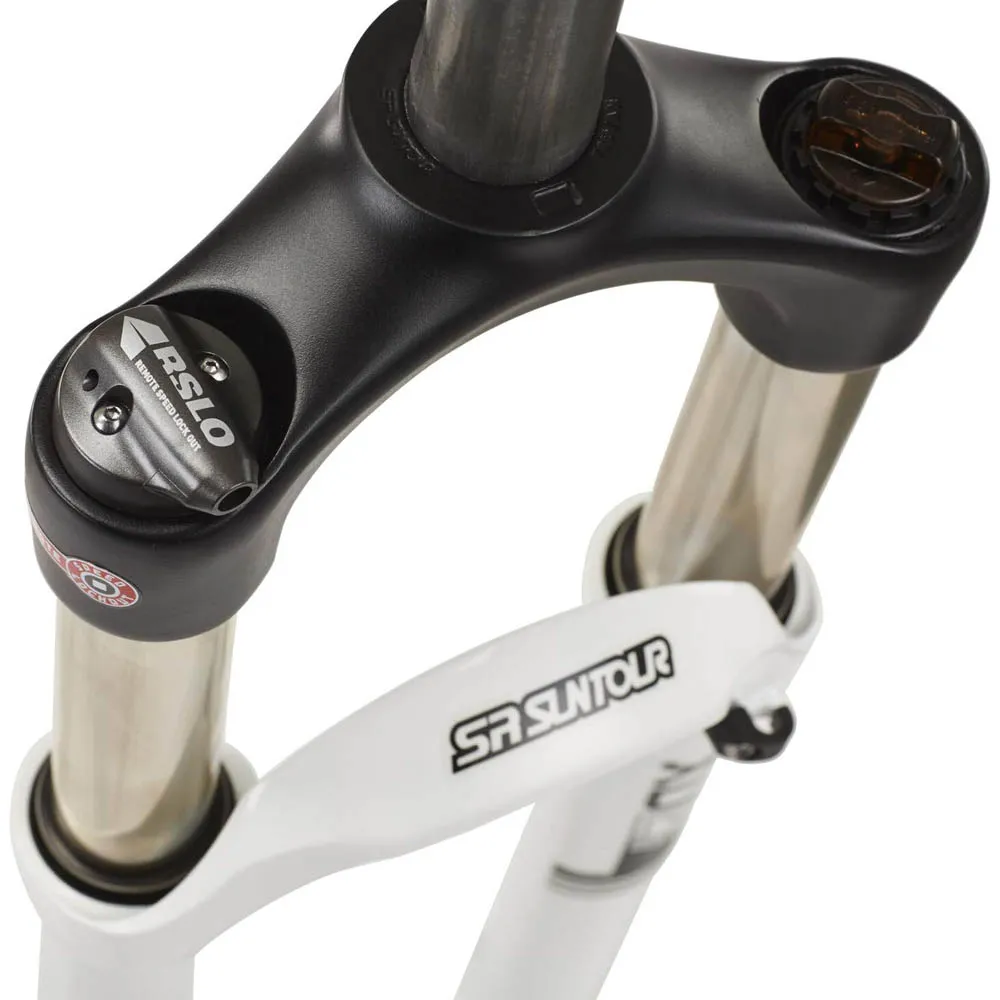 SR Suntour Sf14 Xcr32 Rl 1 1/8´´ Sl 255 Mm Mtb-gaffel, White, 26", 100mm