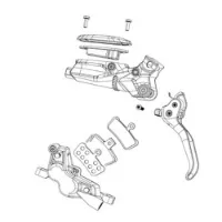 SRAM 17p 203mm 220mm Rotor Skivebremsekaliperadapter