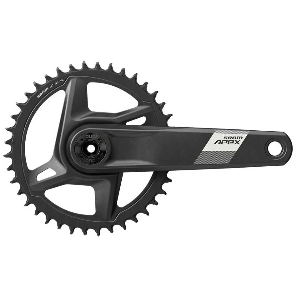 SRAM Apex 1 D1 Dub Wide Kranksett, Black, 172.5mm, 40t