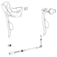 SRAM Dual Command Apex Etap Axs Disc Venstre Bremsehendel Med Elektronisk Girskifter SRAM Dual Command Apex Etap Axs Disc Venstre Bremsehendel Med Elektronisk Girskifter