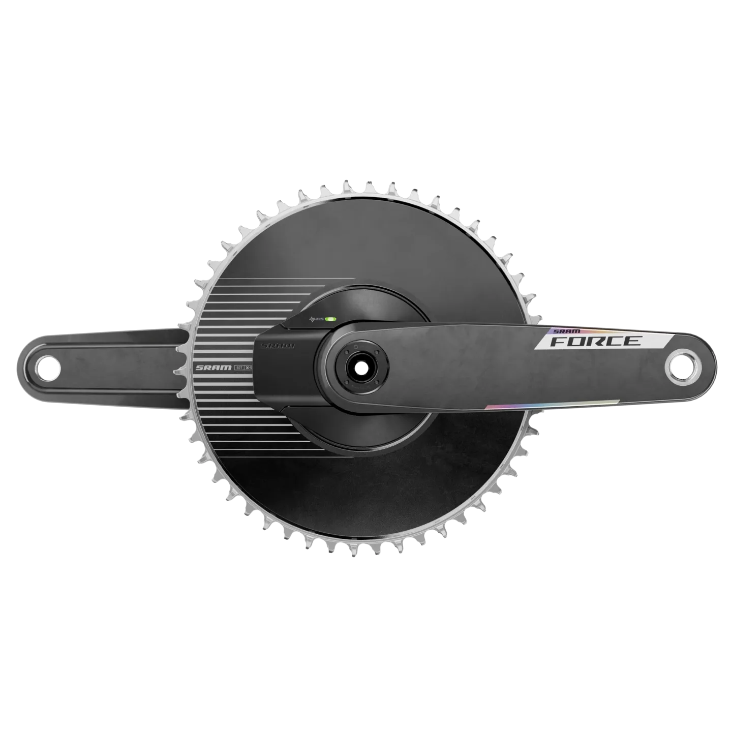 SRAM Force AXS AERO Wattmåler Kranksett, Black, 172.5mm, 50t