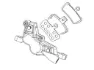 SRAM Force AXS E1 bremsekaliper til flat mount, Black, One Size