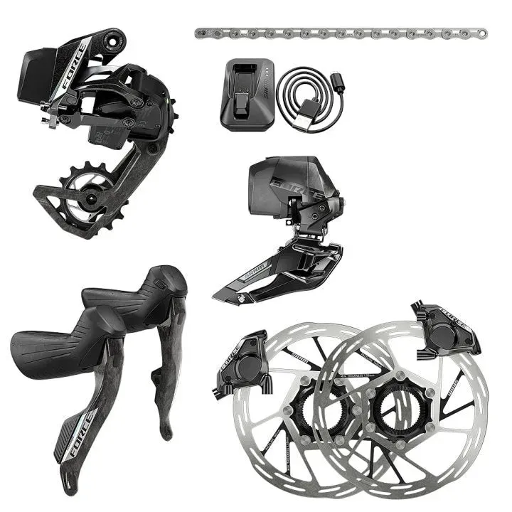 SRAM Force AXS HRD 2x12 Schaltgruppenset, Black, 36t
