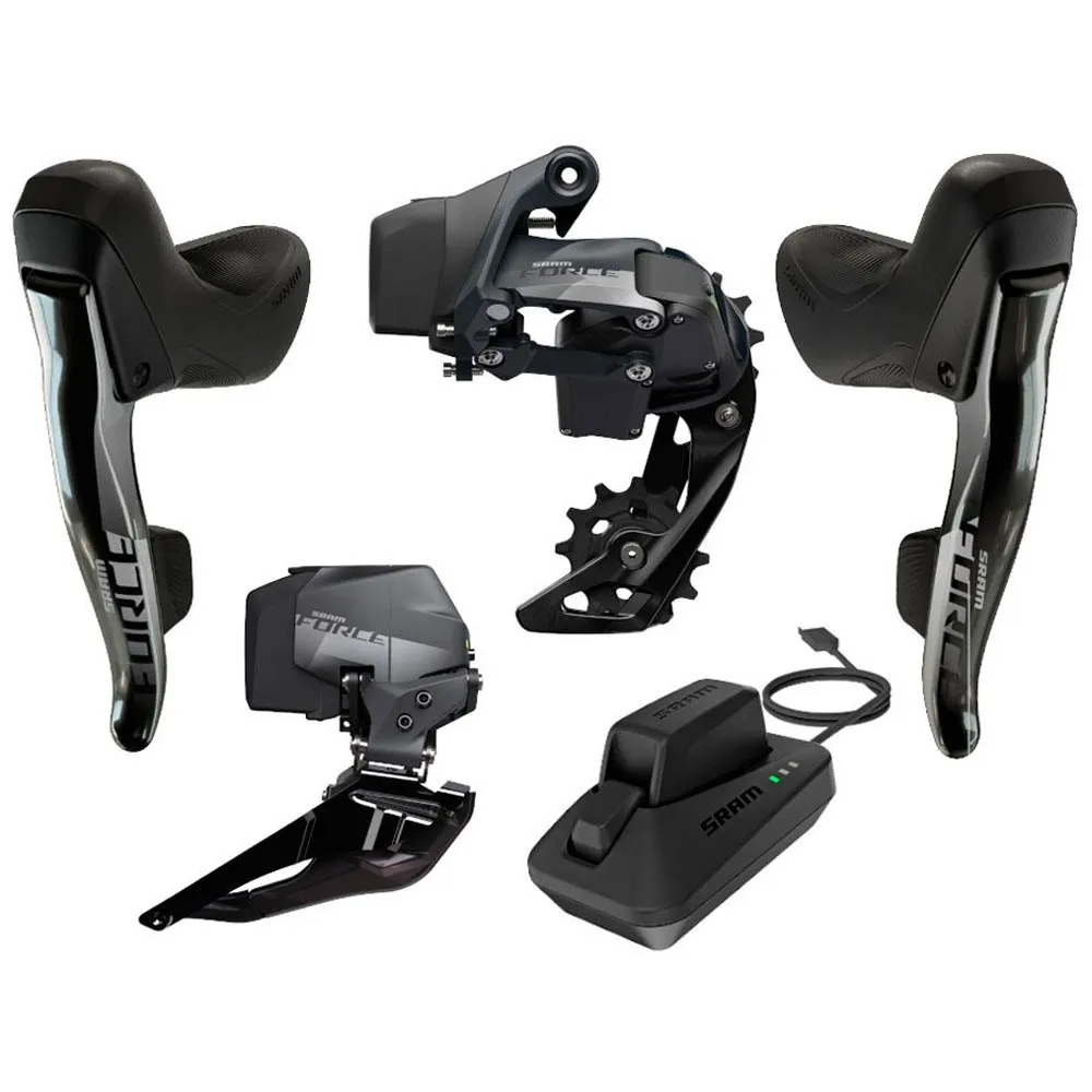 SRAM Force E-tap Axs 2x Gruppesett, Black, One Size SRAM Force E-tap Axs 2x Gruppesett, Black, One Size