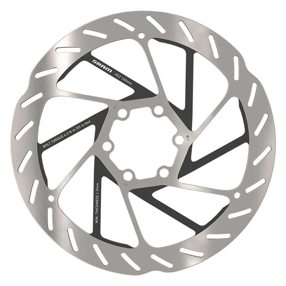 SRAM Hs2 6b Bremsekive Refurbished, Silver, 200mm SRAM Hs2 6b Bremsekive Refurbished, Silver, 200mm