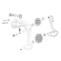 SRAM Red E1 Axs Ceramic Jockeyhjulsystem SRAM Red E1 Axs Ceramic Jockeyhjulsystem