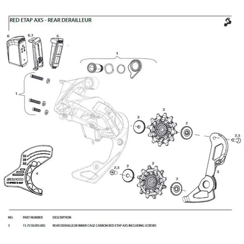 SRAM Red Etap Axs 11.7518.093.005 Bolt, Silver, One Size