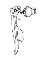 SRAM Red eTap Bremsehendel Reservedel SRAM Red eTap Bremsehendel Reservedel