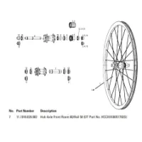SRAM Roam 60/rail 50 Forhjulsaksel SRAM Roam 60/rail 50 Forhjulsaksel