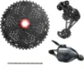 SRAM /Sunrace 12-Speed gruppe til vanlige. body 11-50T Sort/Grå