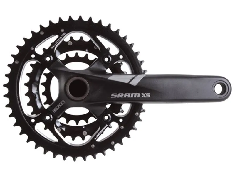 SRAM X.5, GXP, 22T/32T/44T, 175mm 3 x 9-delt, Kranksett, Black, 175mm, 44/33-22t
