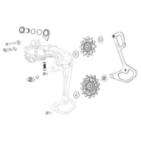 SRAM X01 Dh Red Short Indre Burplate SRAM X01 Dh Red Short Indre Burplate