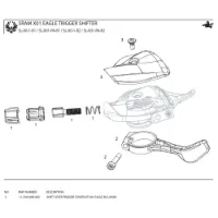 SRAM X01 Eagle B2 Lunar Shift Lever Trigger Cover Kit Dekselhette SRAM X01 Eagle B2 Lunar Shift Lever Trigger Cover Kit Dekselhette