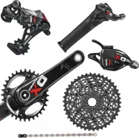 SRAM X01 Gripshift Rød GXP Gruppe