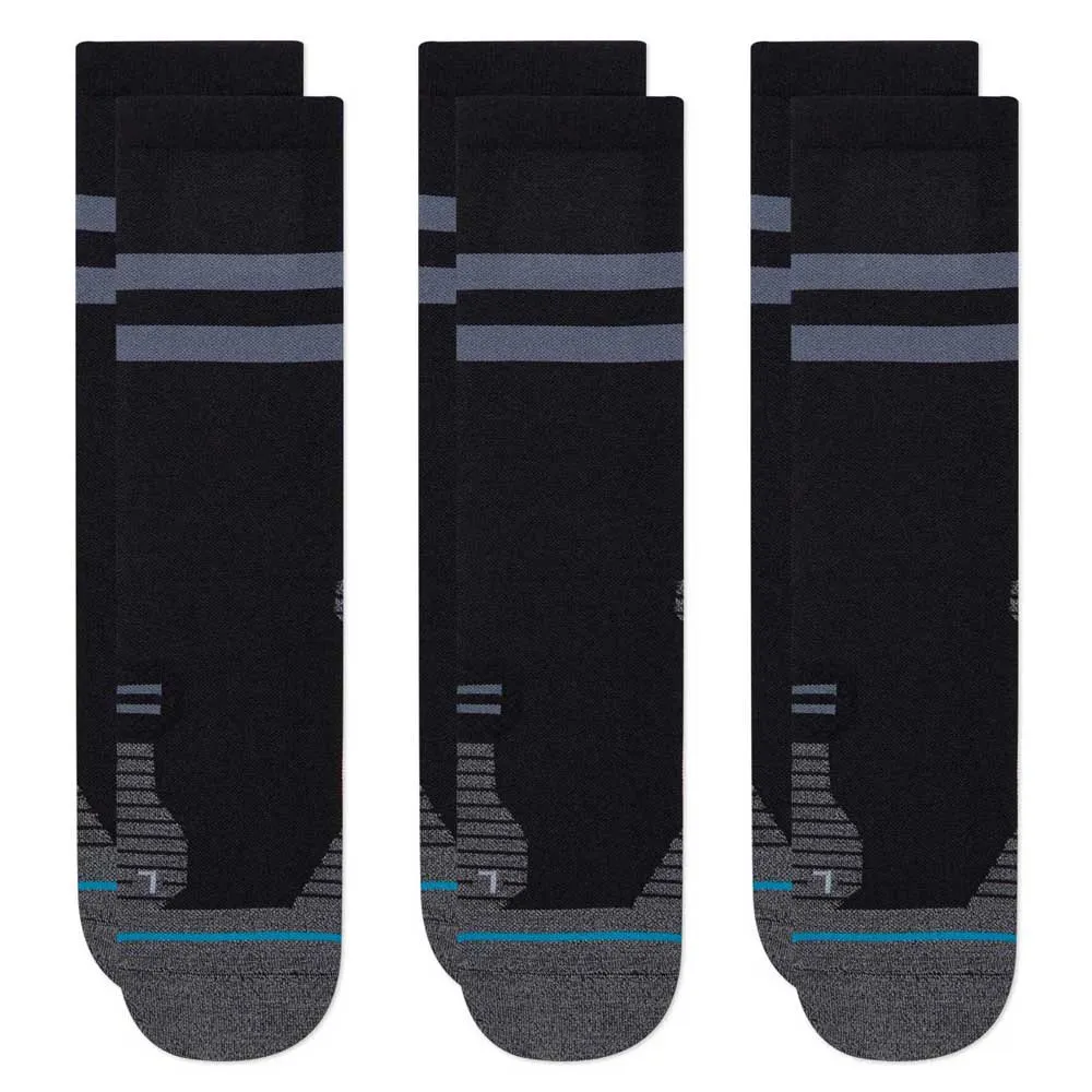 Stance Run Light Crewsokker 3 Par male, Black