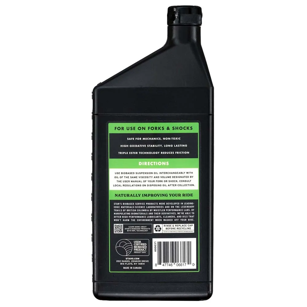 Stans NoTubes Biobased 5wt Fjæringsolje 1l, Black, One Size Stans NoTubes Biobased 5wt Fjæringsolje 1l, Black, One Size