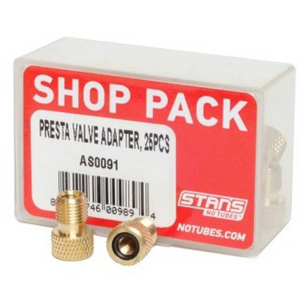 Stans NoTubes Presta To Schrader Ventiladapter 25 Enheter, Silver, One Size Stans NoTubes Presta To Schrader Ventiladapter 25 Enheter, Silver, One Size