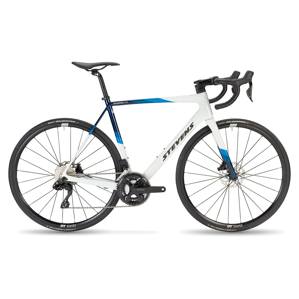 Stevens Izoard 105 Di2 2024 Landeveissykkel, Carrera white / blue
