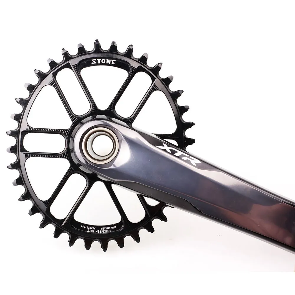 Stone Direct Mount Shimano Mtb Ovalt Drev, Black, 34t Stone Direct Mount Shimano Mtb Ovalt Drev, Black, 34t