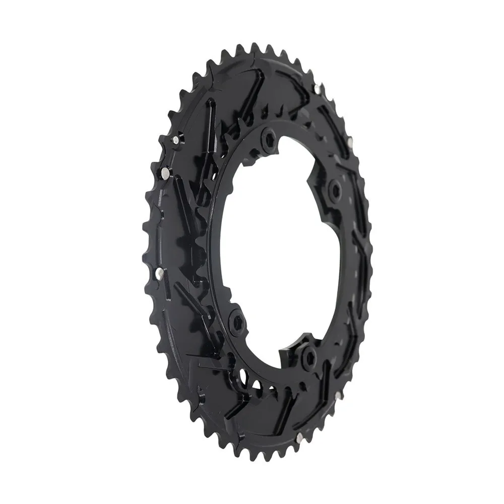 Stone Sram Force 2x Flat Top 107 Bcd Kjettingring Refurbished, Black, 46-33t